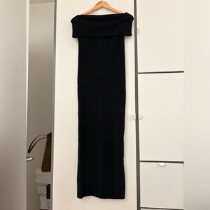 Toteme Black Off-Shoulder Dress